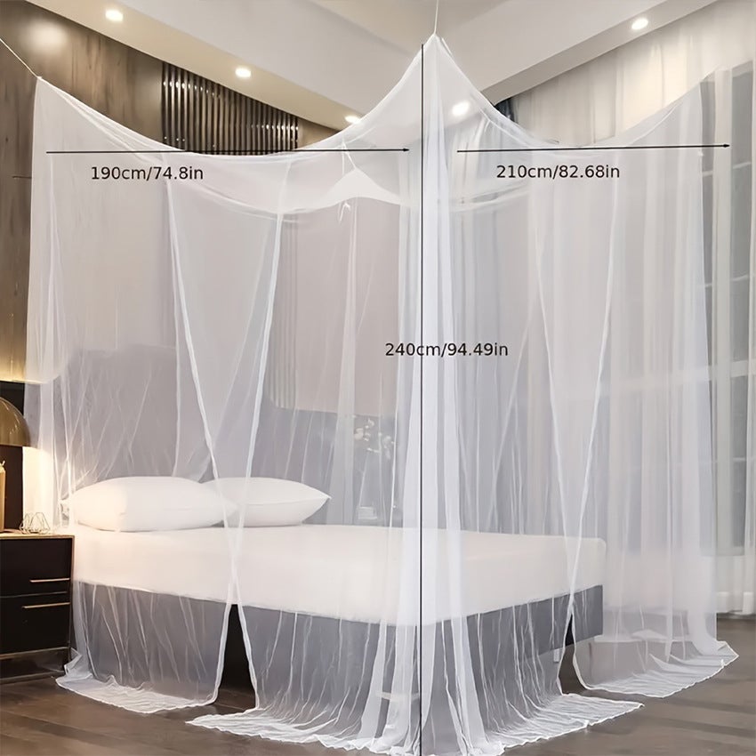 Moustiquaire pour terrasse, très grandes tailles et tissu conçu pour l'extérieur, moustiquaire gazebo, protection contre insectes pour auvent, Blanc - 3