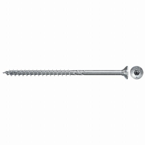 Fischer Power-Fast II 670382-100 viti per pannelli truciolari, testa svasata con stella interna TX filettatura parziale zincata tramite galvanizzazion