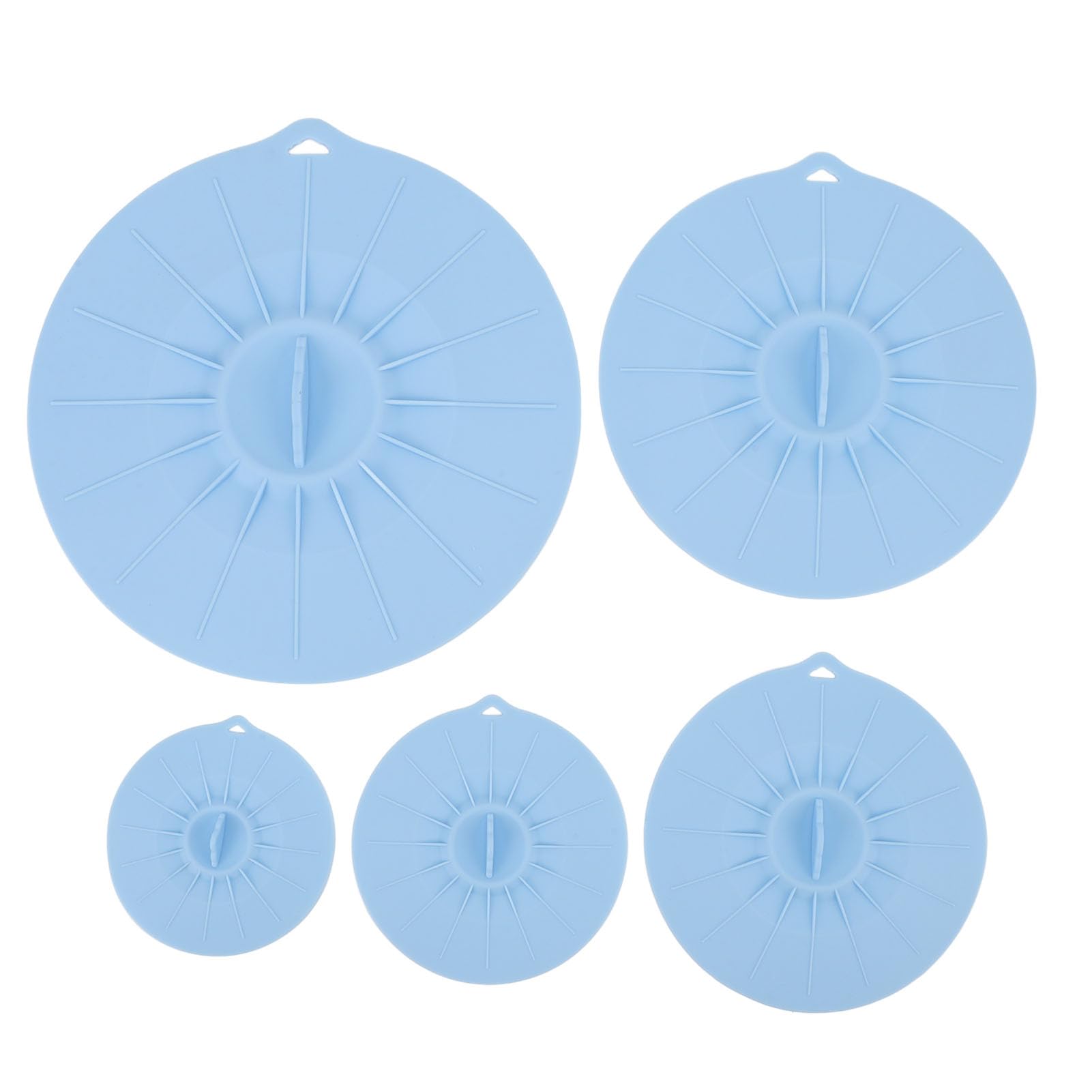 Set di 5 coperchi in silicone resistenti al calore e riutilizzabili per microonde, con ventose, per pentole e padelle (rosa) | Leroy Merlin
