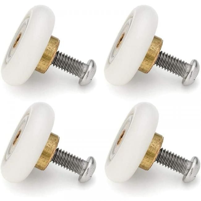 Zestaw 4 rolek zamiennych do drzwi prysznicowych przesuwnych, średnica 20 mm