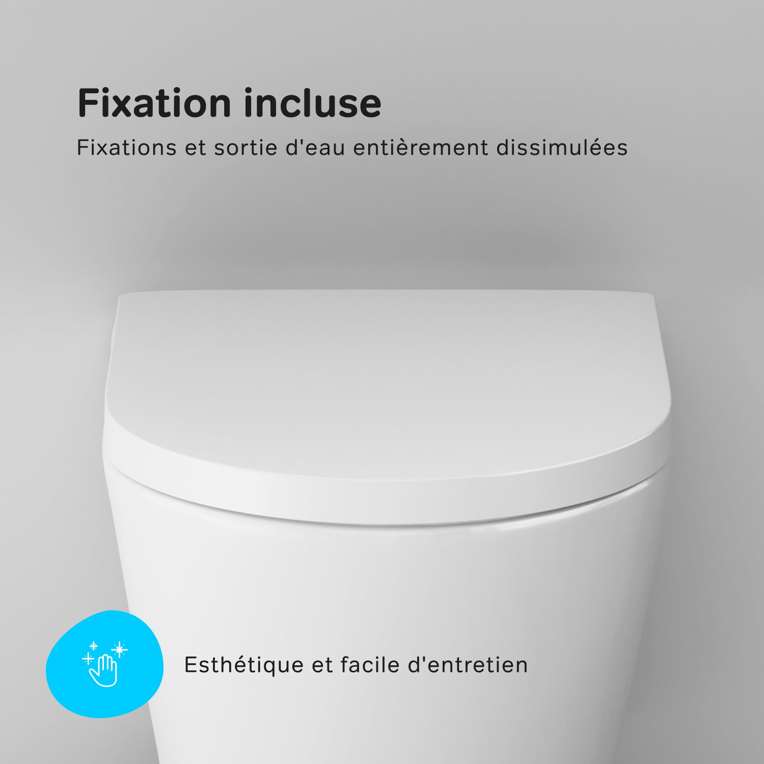 Pack WC : WC suspendu + bâti-support + plaque de déclenchement IIS90151.NA1700 AM.PM - 5