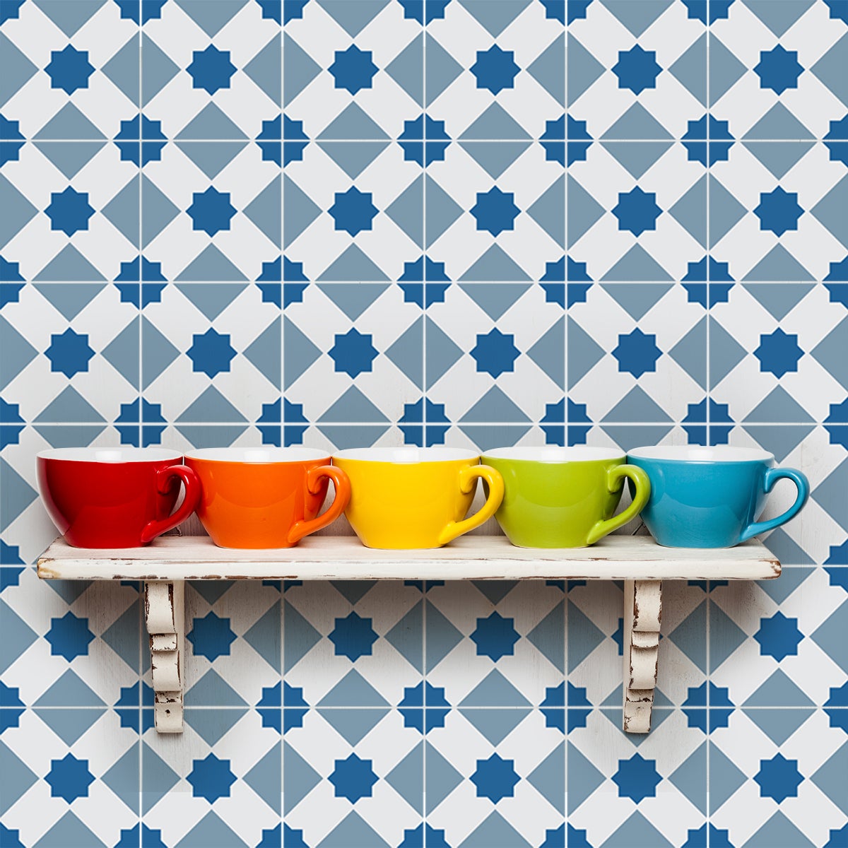 24 adesivi piastrelle di cemento azulejos Susana - Sticker adesivo - adesivi murali - 24stickers15x15cm - 5