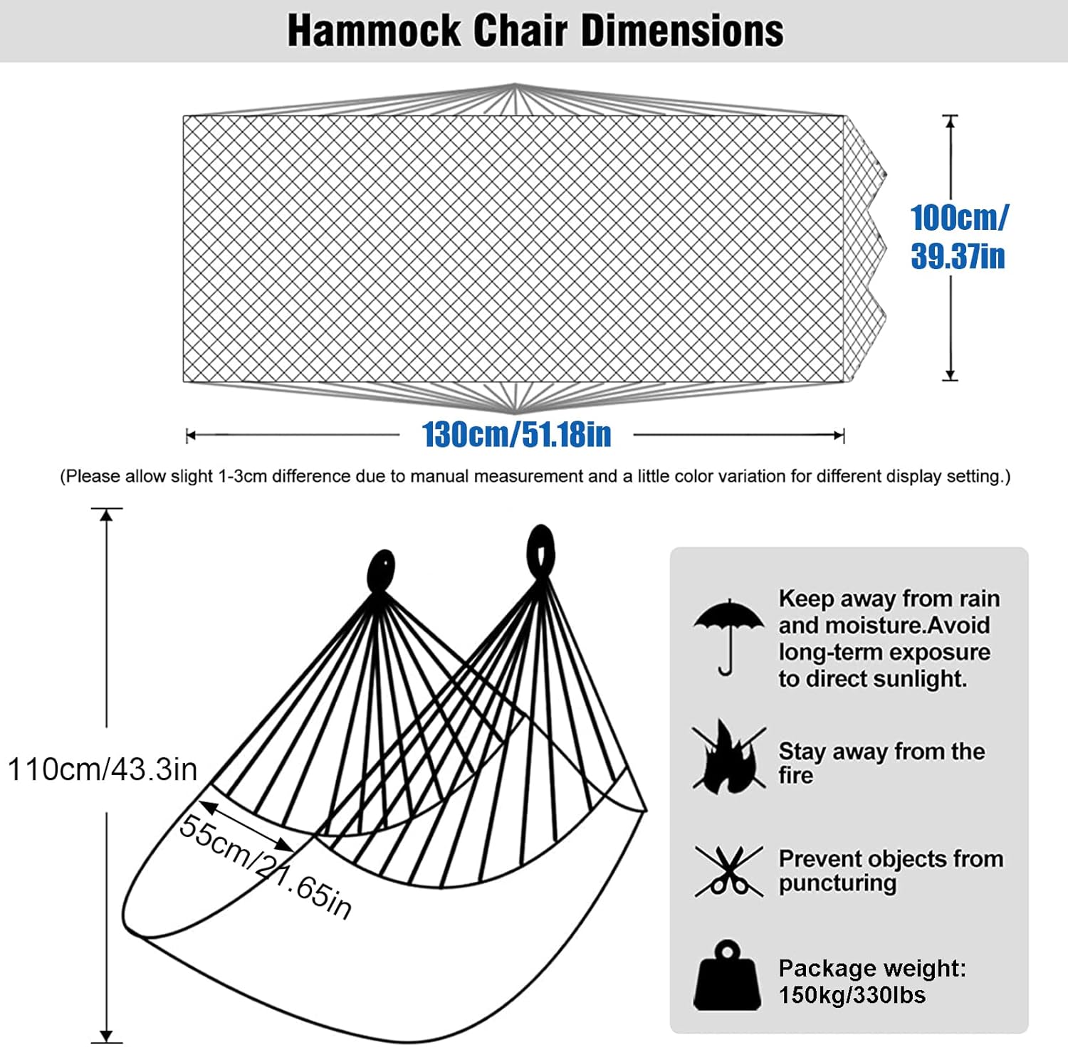 BEAFACE Fauteuil suspendu de dortoir, balancelle portable, hamac en toile avec coussins, convient pour les patios, les salons et les chambres, rouge. - 5