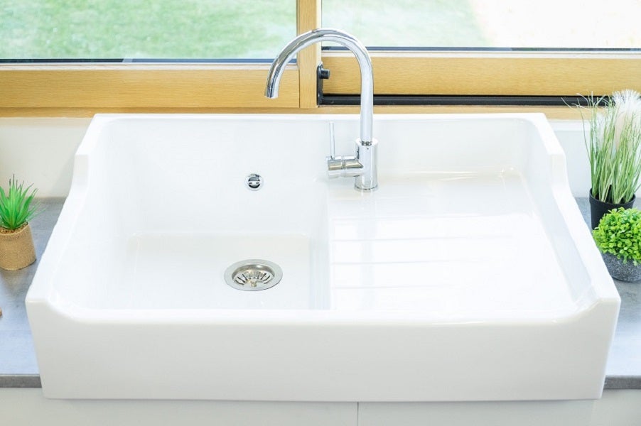 Evier Céramique Timbre D'office Grand Siecle Blanc 90cm - 7