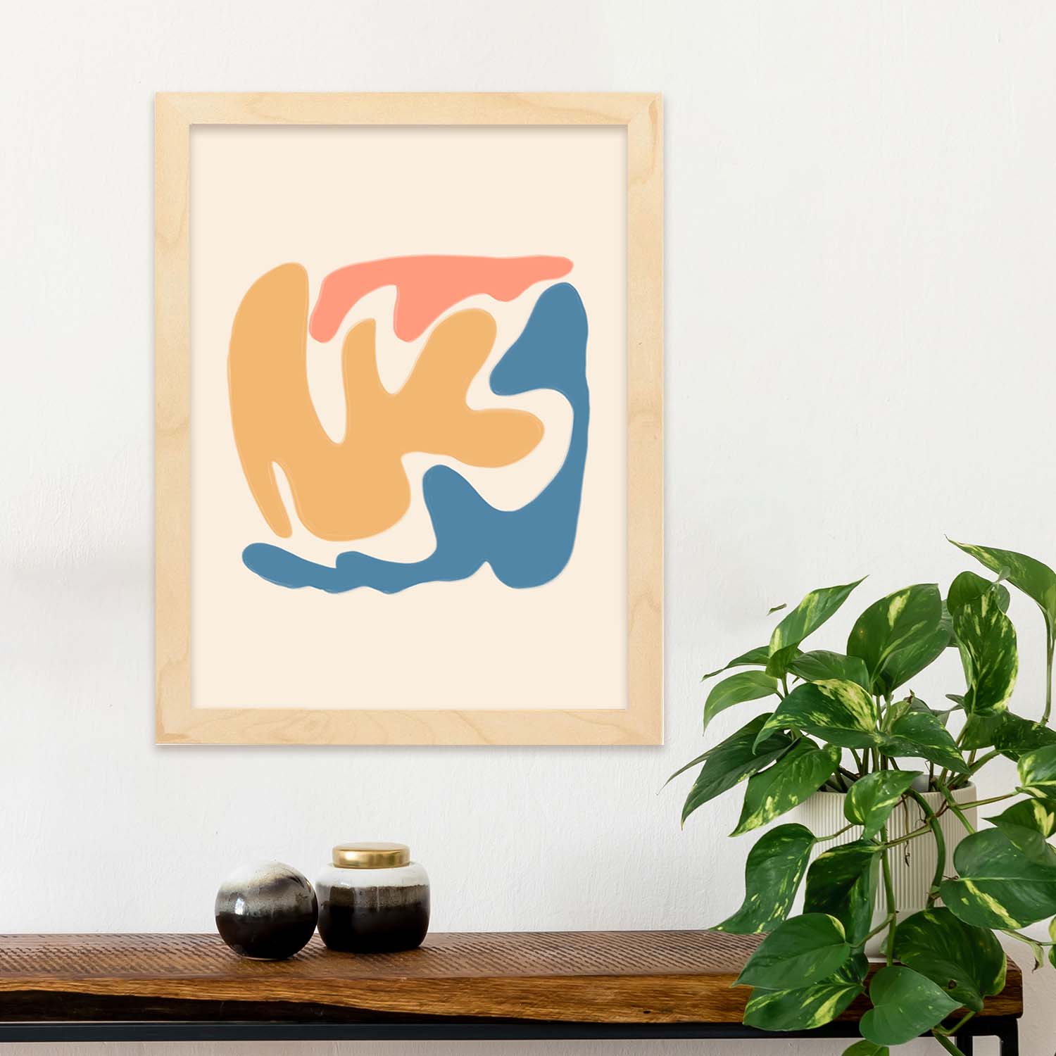 Lamina artistica decorativa con ilustracion de color moderno 20 estilo abstracto sin marco - a4