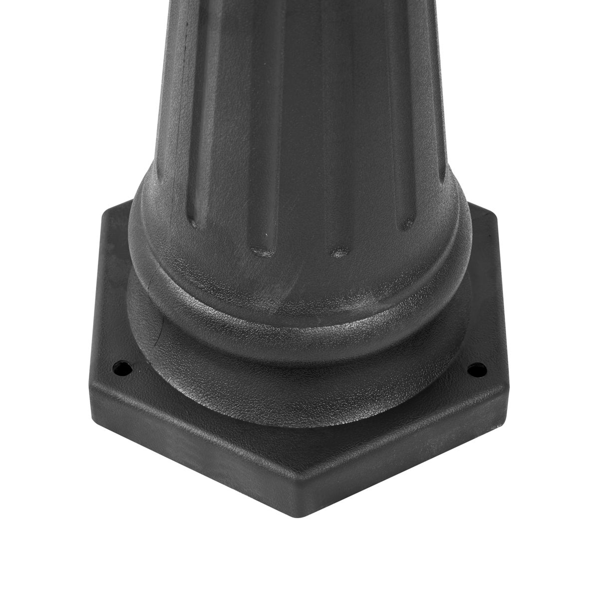 Qazqa classic-antique lanterne extérieure pour jardin - New Haven Hammered - noir, max. 15w, e27, 218cm, IP44, rond, à 3 - 7