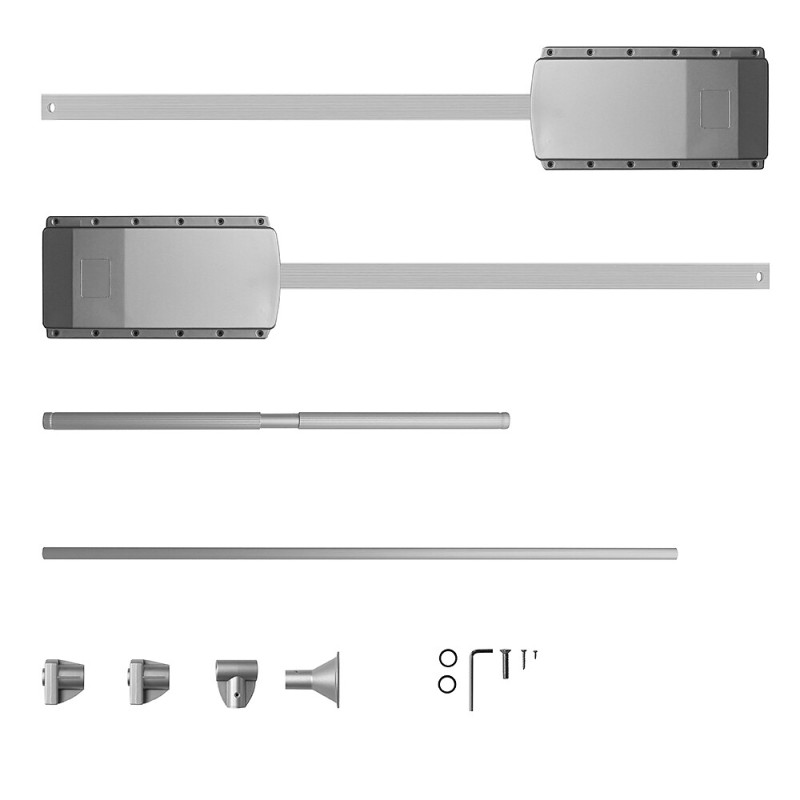 Elévateur de penderie escamotable en acier - boîtier argent - largeur dressing 920-1240 mm - 2