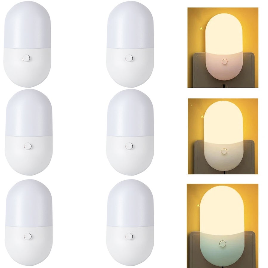 Sztuk lampki nocnej do kontaktu lampki ścienne lampy LED EU Plug lampka nocna do sypialni prezent dla dzieci urocza lampka nocna wysokiej jakości