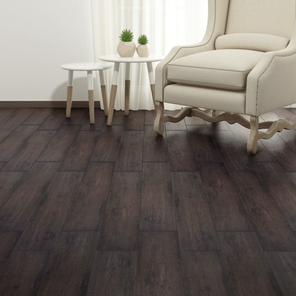 Maison exclusive - lamas para suelo pvc autoadhesivas 5,21 m² 2 mm marrón oscuro