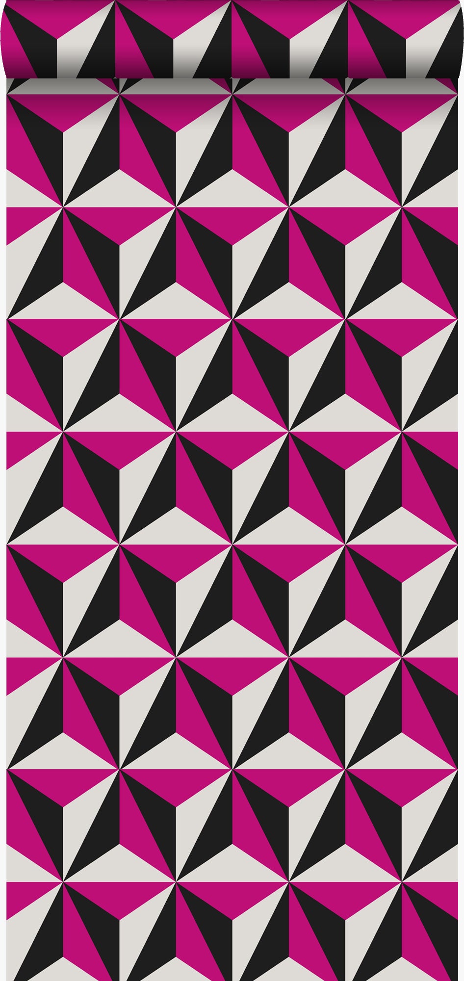 Tapeta graficzny motyw 3D fuksji różu - 53 cm x 10.05 m - ORIGIN