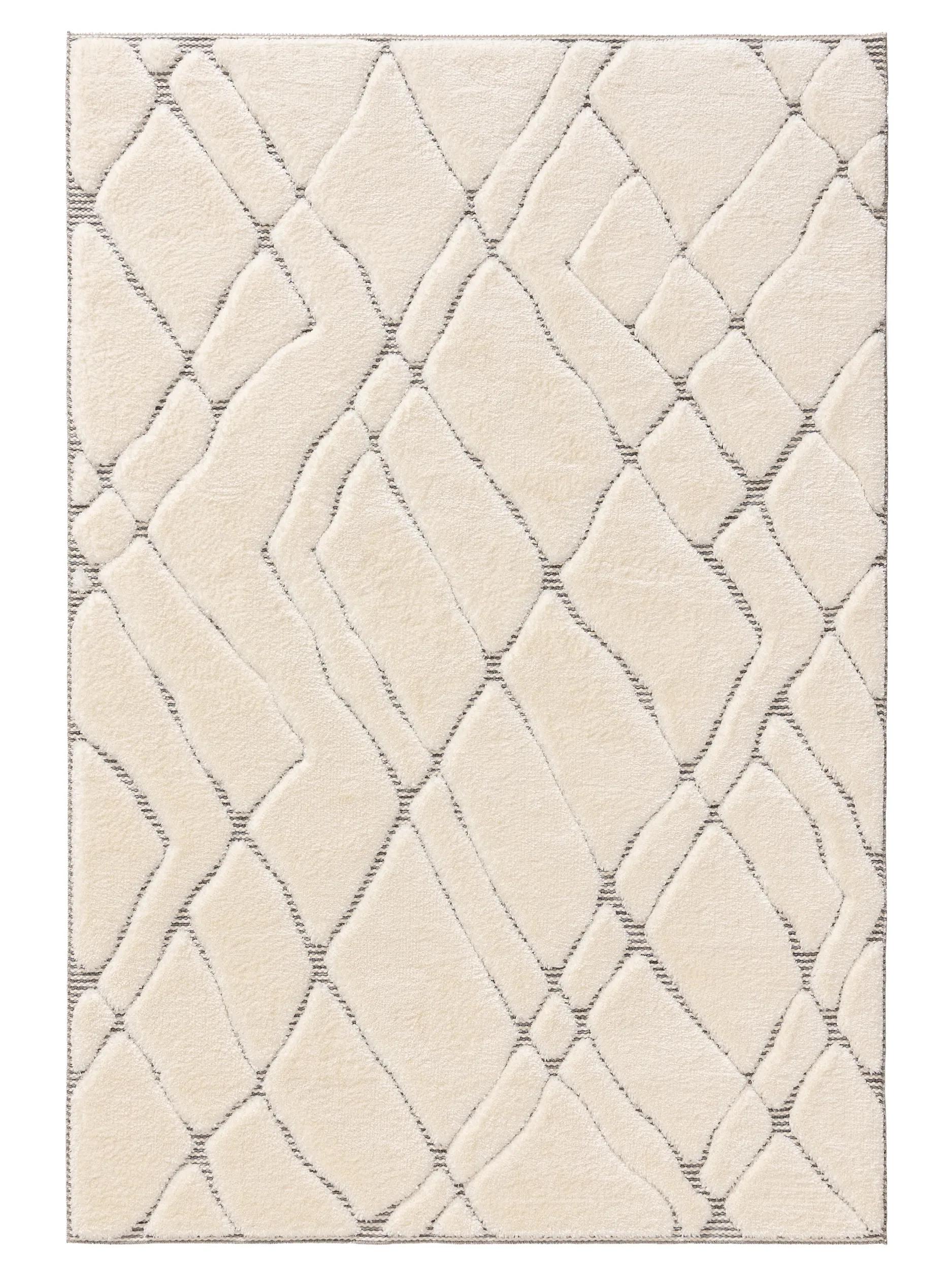 BENUTA - Tapis Elanie crème/gris 120x170 cm | Leroy Merlin