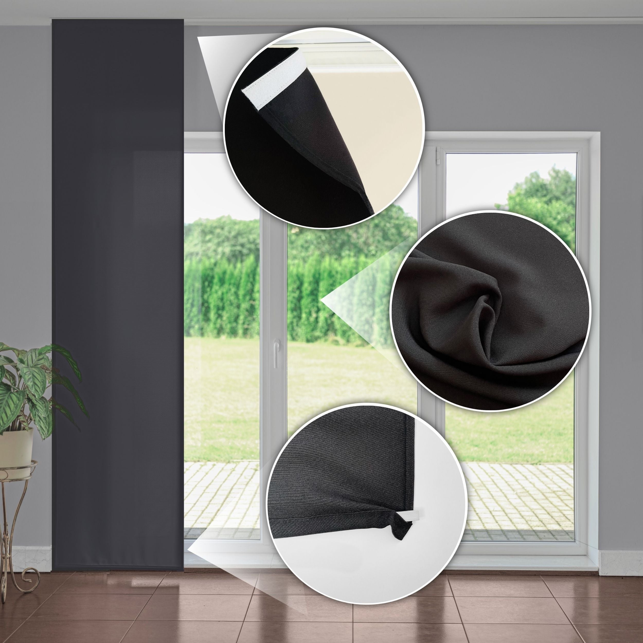 65x225 cm wellmira paneles japoneses screen negro: para salón, salón de belleza, odontología, peluquería