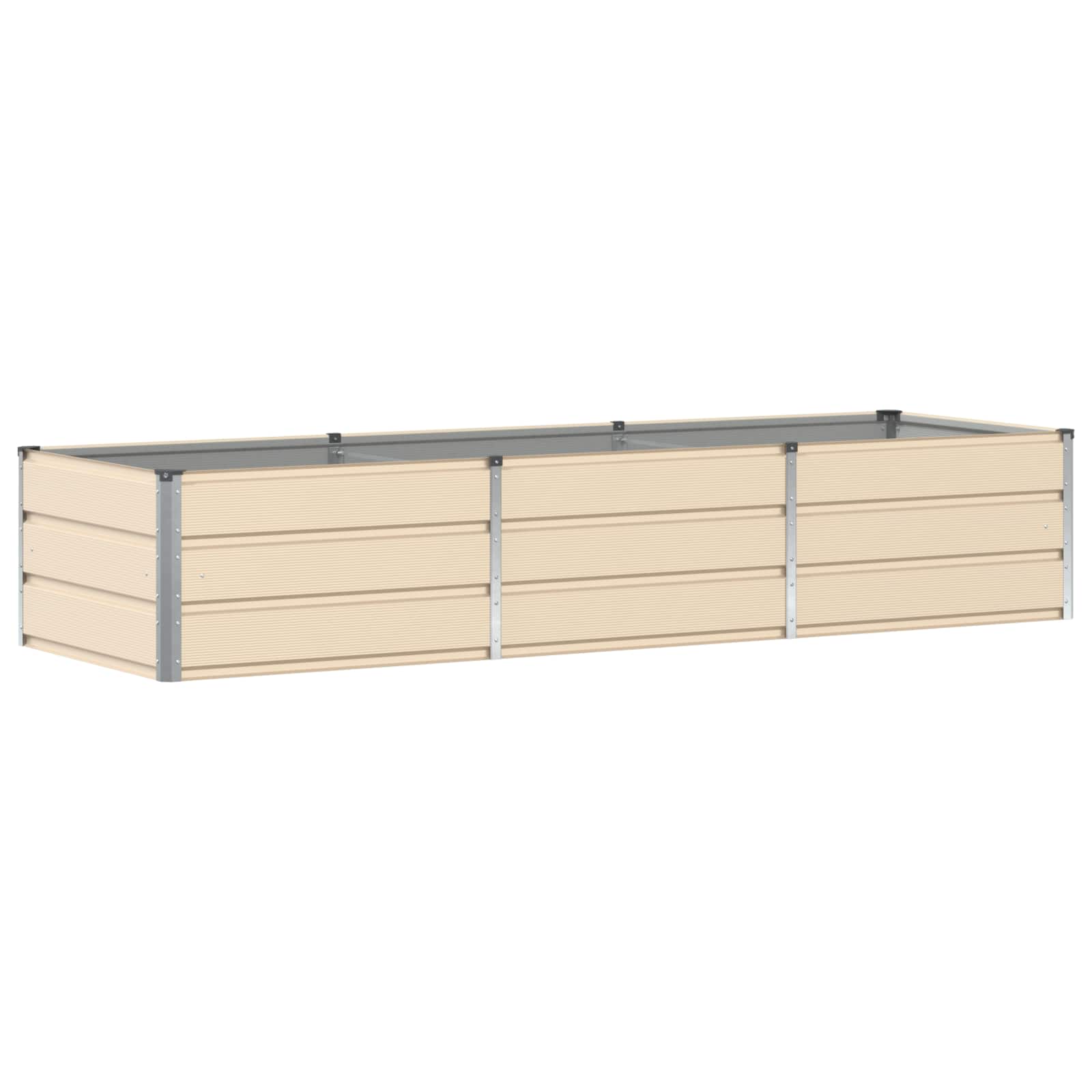 vidaXL Jardinière Ivoire 240 x 80 x 45 cm Acier - 2