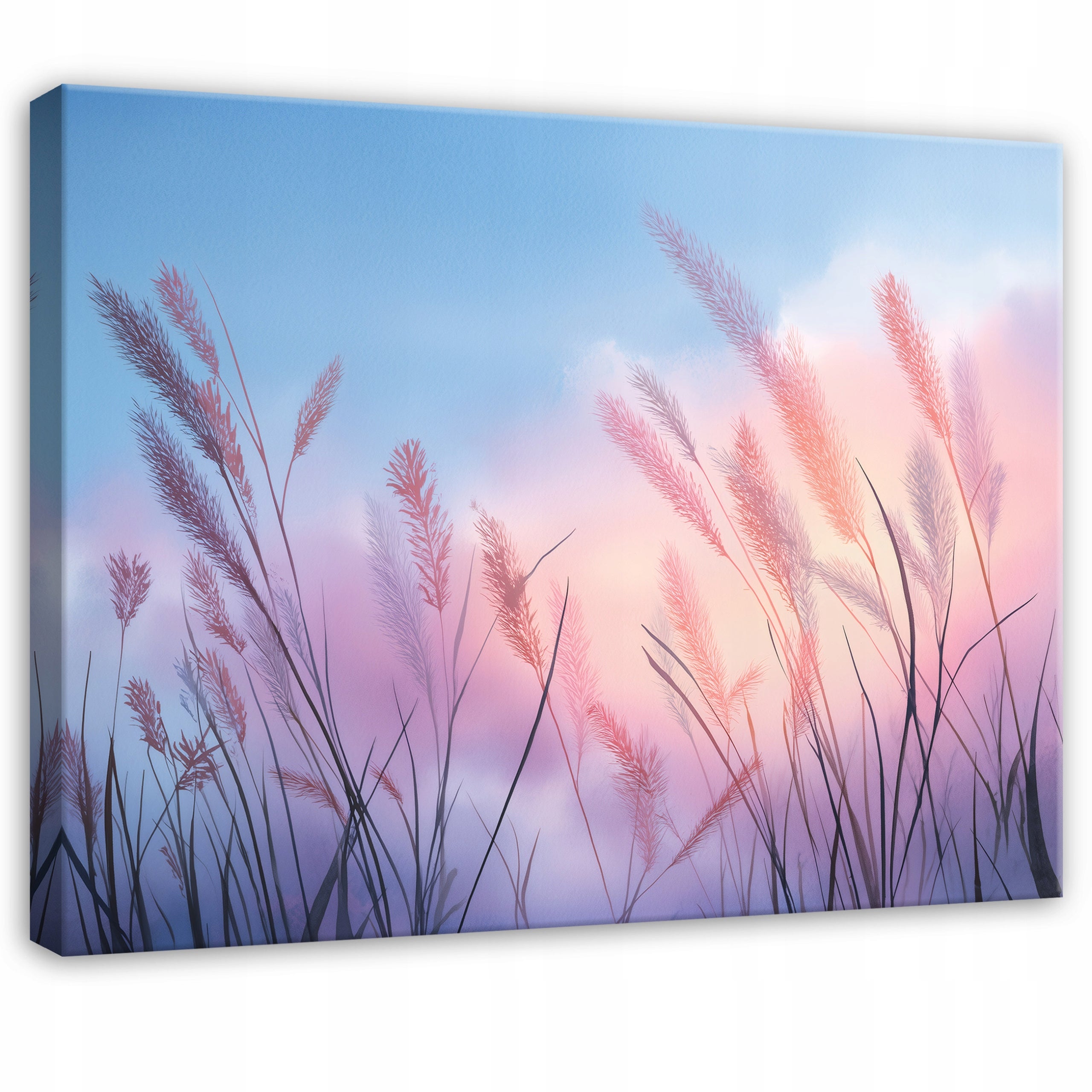 Tablou Canvas iarba pampas roz natura Tablou decorativ Living Bucatarie Tablouri de perete 120x80 cm