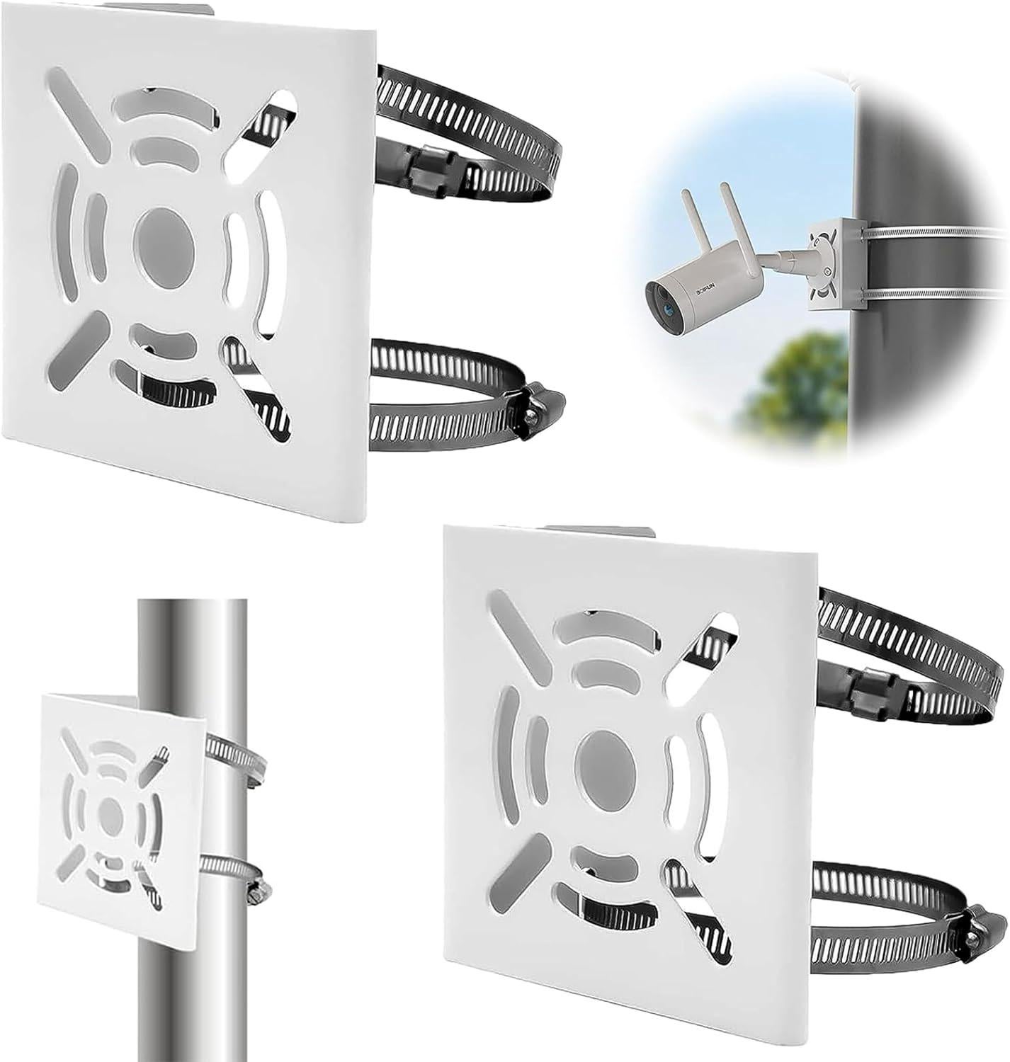 Support vertical universel pour caméras CCTV - Mât métallique renforcé ...