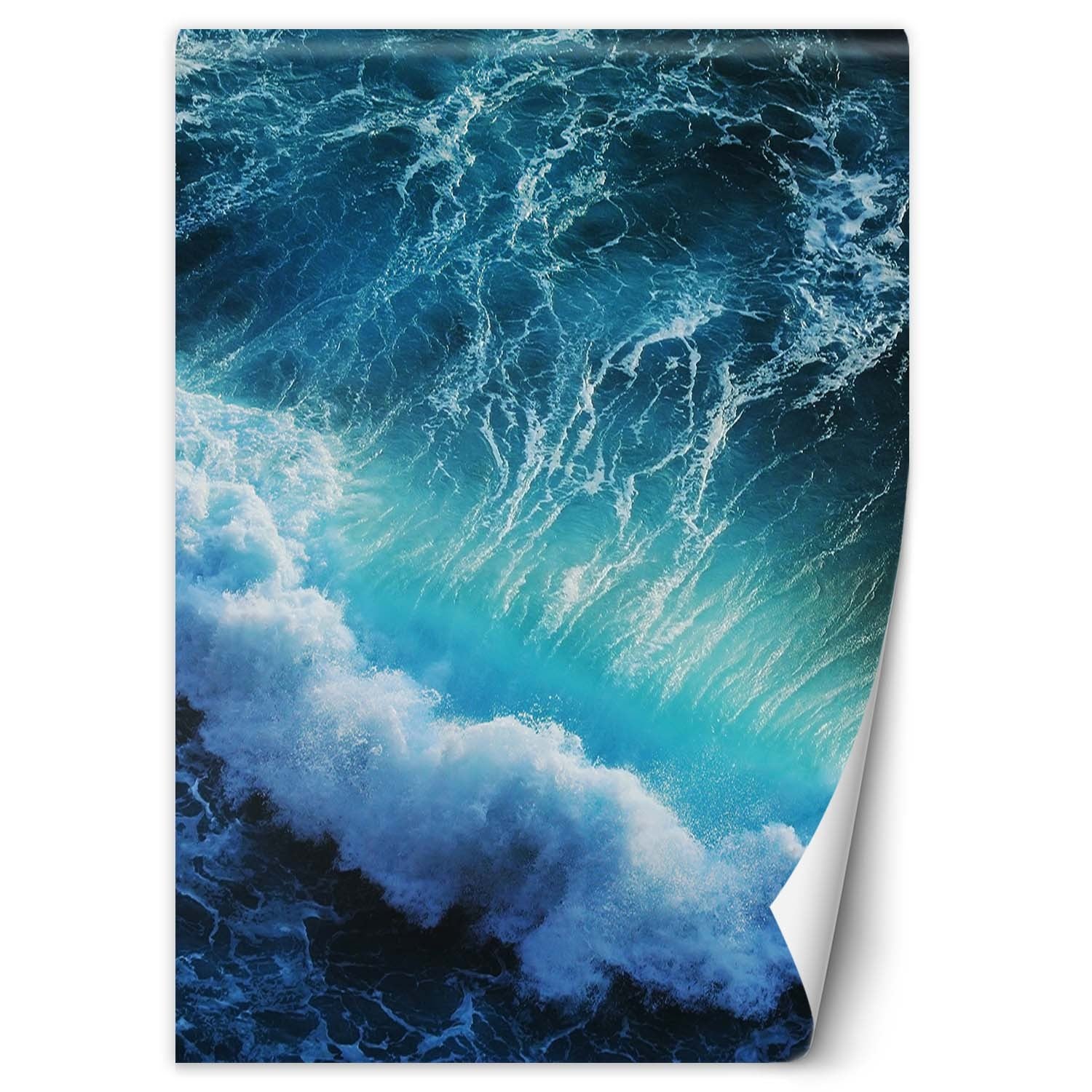 Fototapeta, Wzburzone błękitne morze 150x210