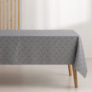 Tovaglia antimacchia in cotone jacquard geometrico grigio 140x140cm Losan | Maisons du Monde