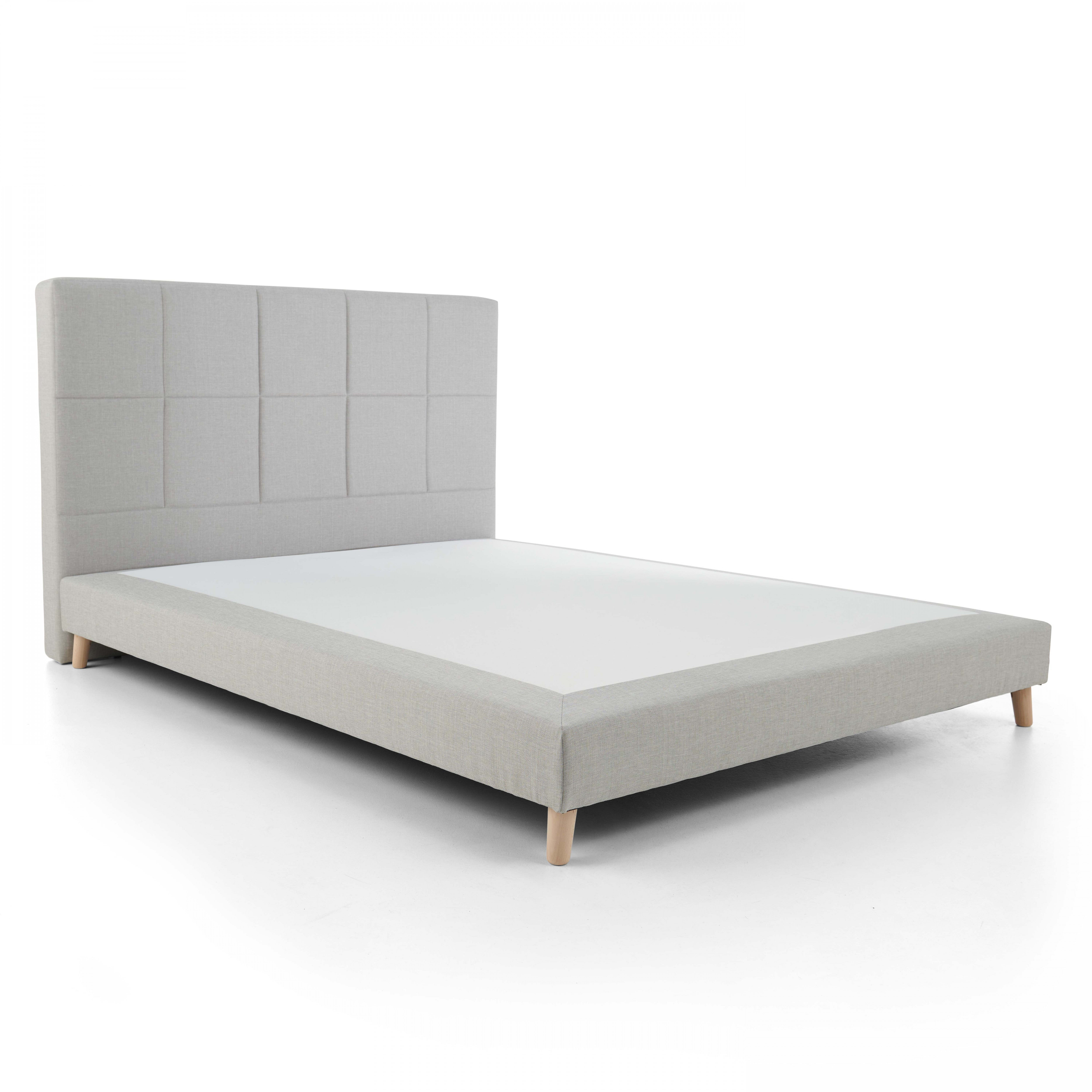vente unique Sommier cadre à lattes 160 x 200 cm - 2x19 lattes - Avec pied - Noi