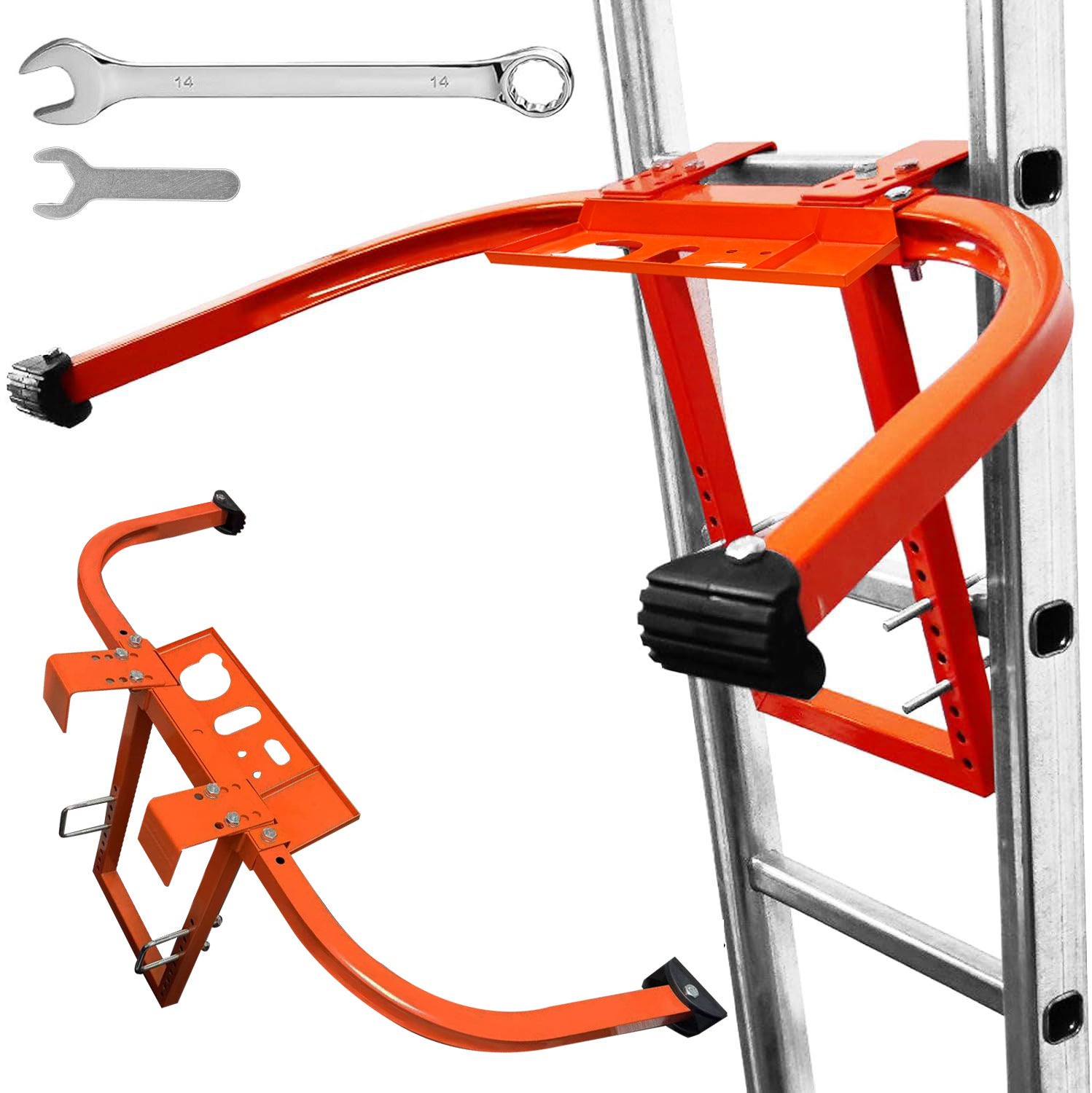 Estabilizadores para escaleras rectas de exterior, escaleras plegables, almohadillas antideslizantes