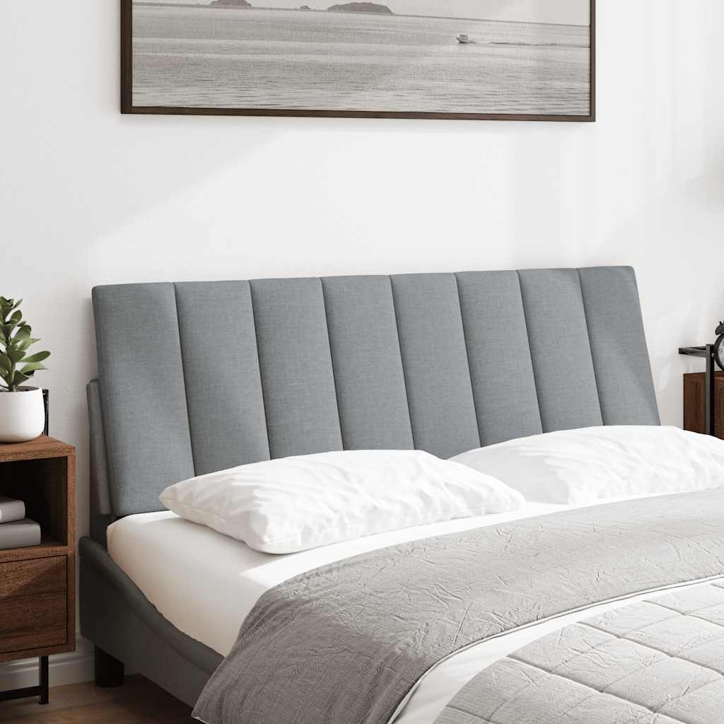 Coussin de tête de lit gris clair 140 cm velours-7650214478497 - Maison