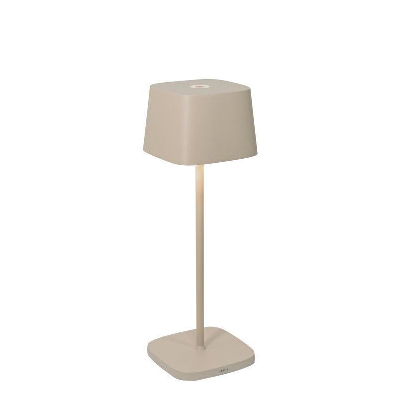 Фото - Настільна лампа Zafferano Lampa stołowa LED Ofelia Pro Sand, akumulatorowa i ściemnialna - 2200-2700-3000 K - maksymalna moc 9 godz