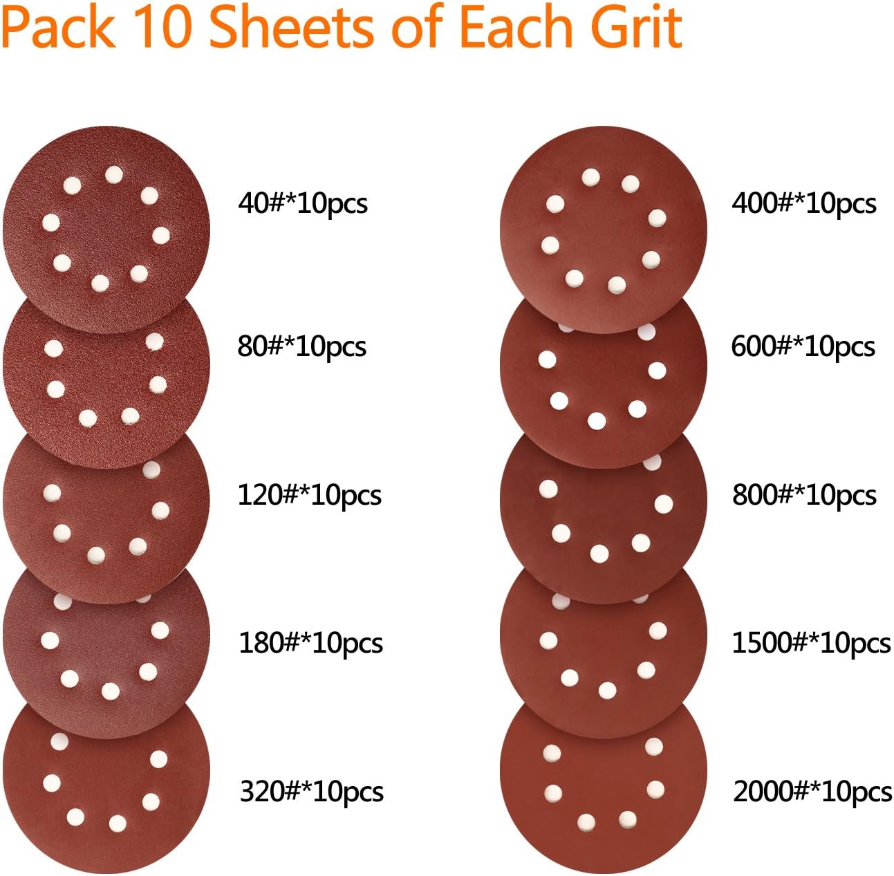Uxcell Lot De 30 Disques De Ponçage à Crochet Et Boucle De 5,1 Cm Grain 1200/2000/3000 Grains En Carbure De Silicium Pour Ponceuse Orbitale Aléatoire - Pour Polissage à Sec Ou Humide