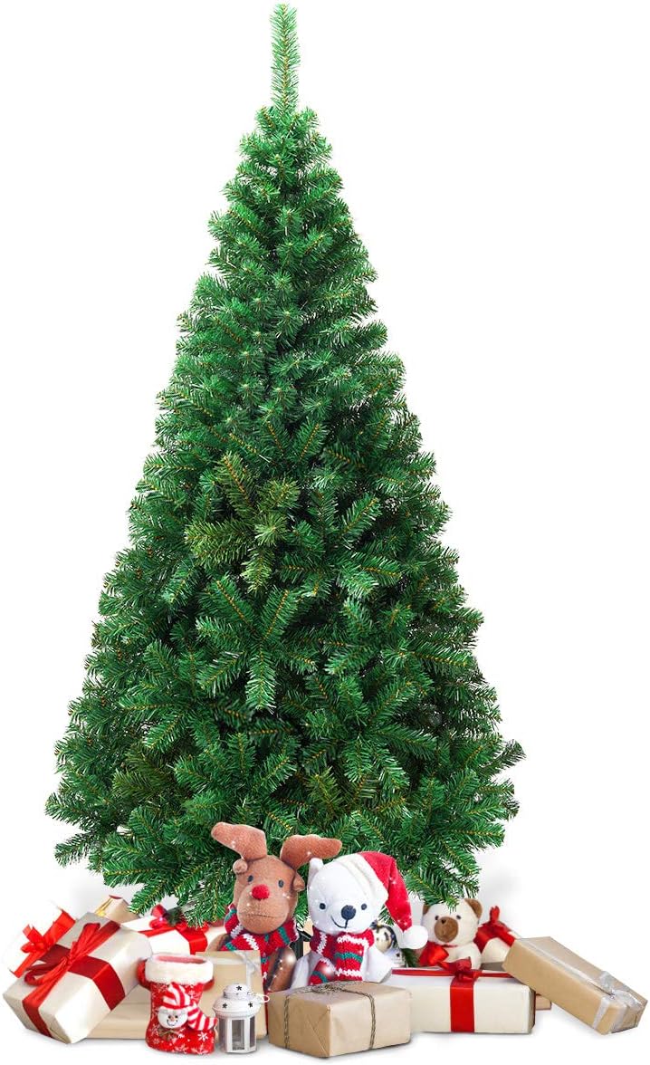 Albero Di Natale Artificiale 150 Cm - Verde, Con 350 Rami E Base Metallica, Per Casa E Ufficio - Foto 8