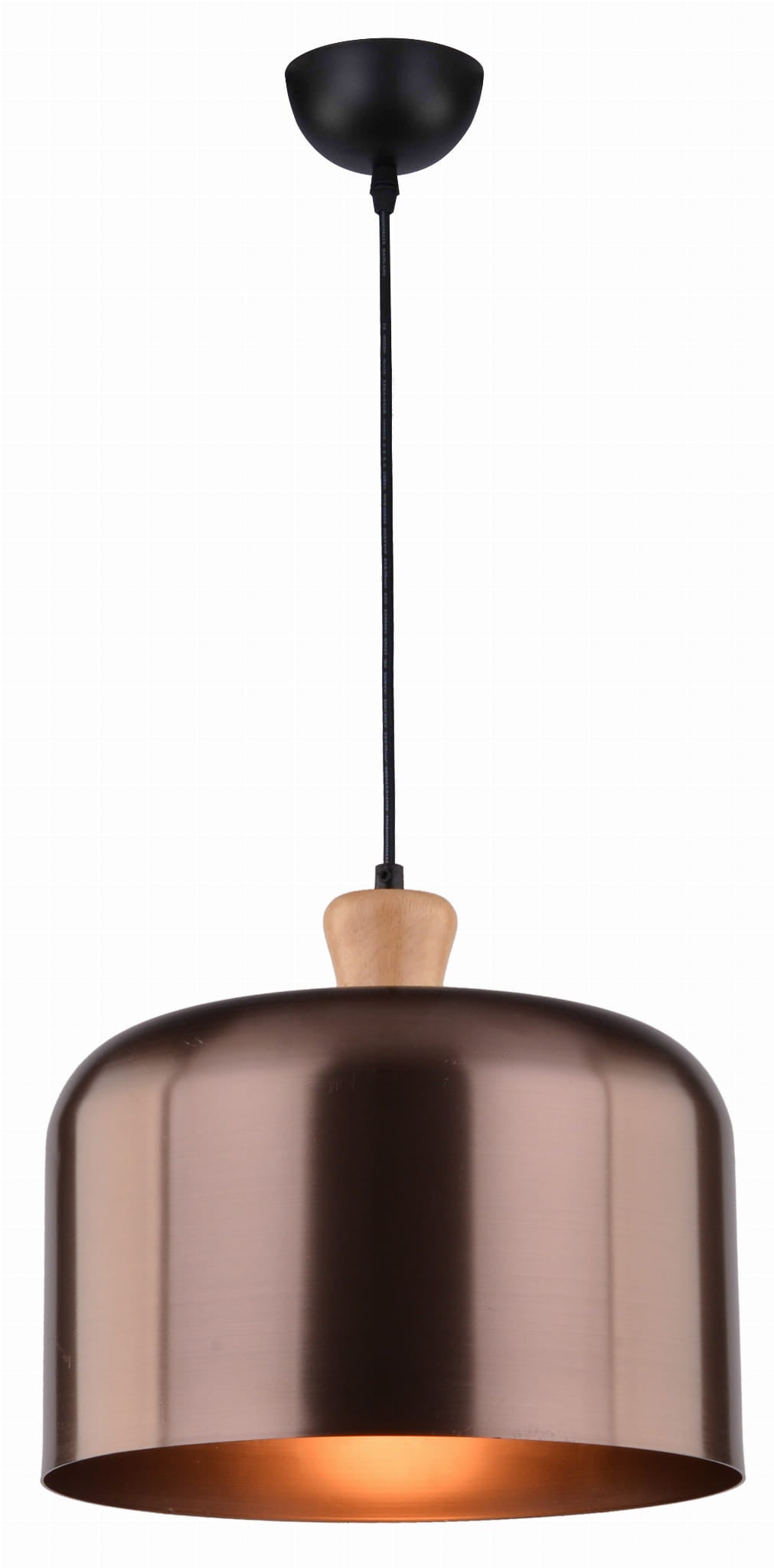Lampa wisząca Dictoria czarno-brązowa 1xE27x40W wym: 125 x 30 x 30 cm aluminium Candellux