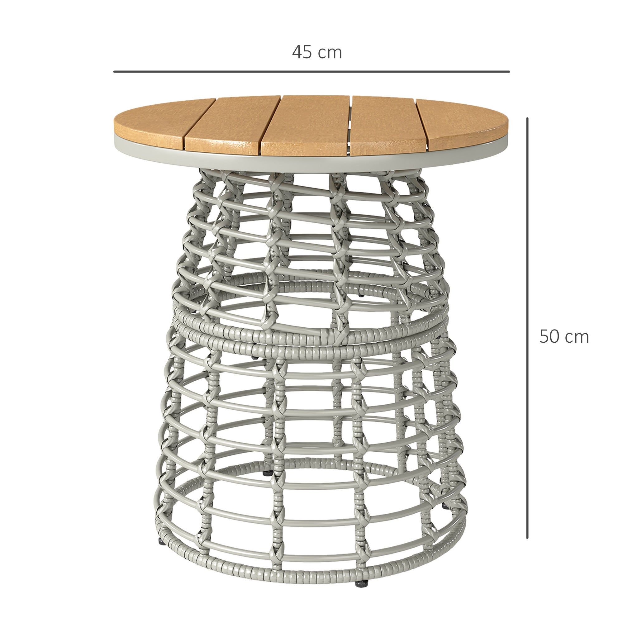 Table de jardin Résine tressée imitation rotin Outsunny - 3