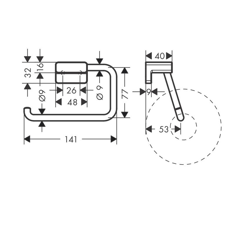 HANSGROHE Porte papier WC AddStoris Chrome - 4