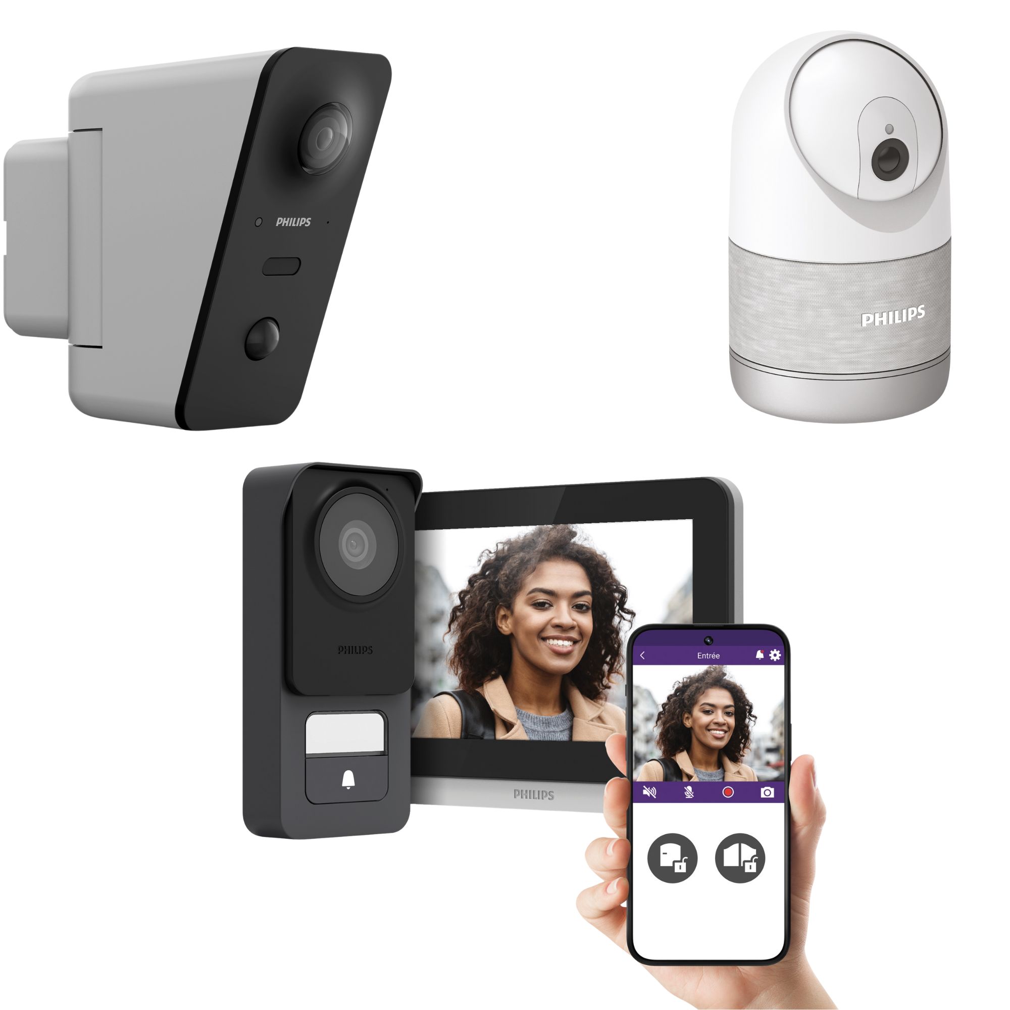 Kit Visiophone filaire 3K Philips Connect 3 + caméra intérieure — free download