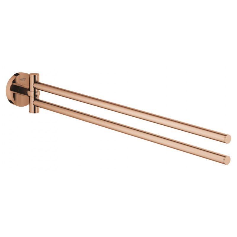 Suport prosop Grohe 40371DA1, Essentials, pe perete, 449 mm, metal, lucios, cupru