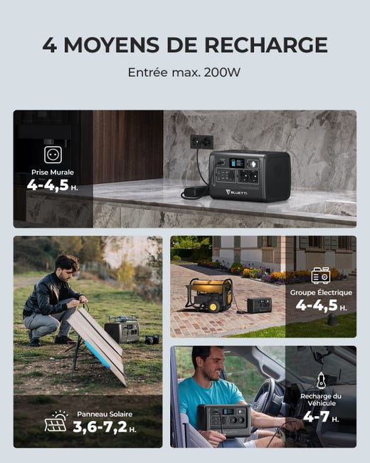 Power Station Mashine 1000W/666Wh - Generatore Portatile Con 4 Uscite CA Per Campeggio Ed Emergenze - Foto 7