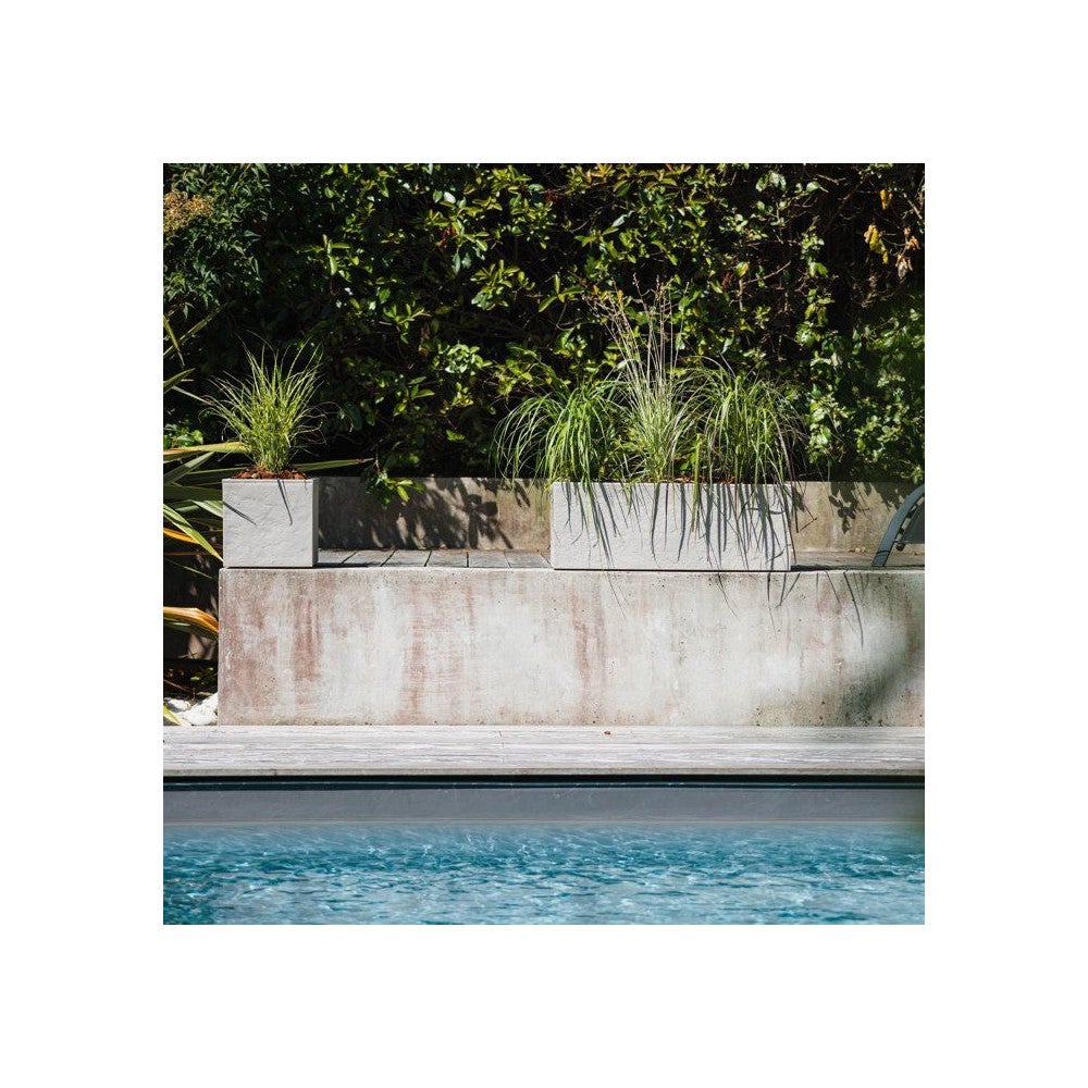 Jardinière rectangulaire EDA Volcania Up 57 L Beige calcaire 79.5x29.5x29.5 cm - 3