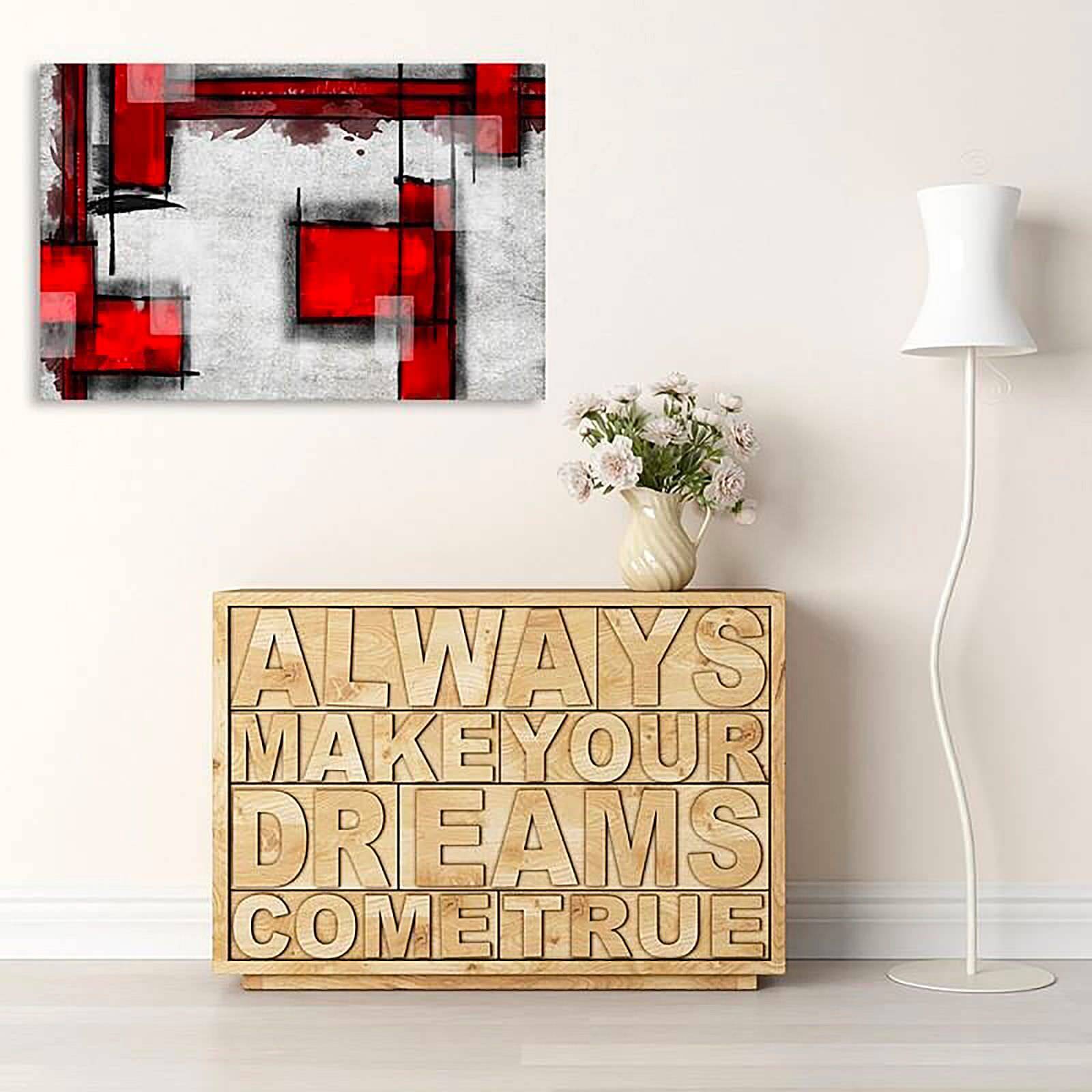 Tableau bois abstraction géométrique 5 - 70 x 50 cm - 2