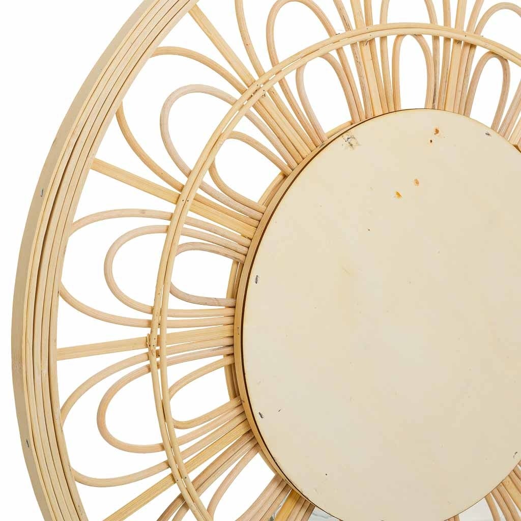 Miroir en rotin et bambou marron d55,5x2h - 8