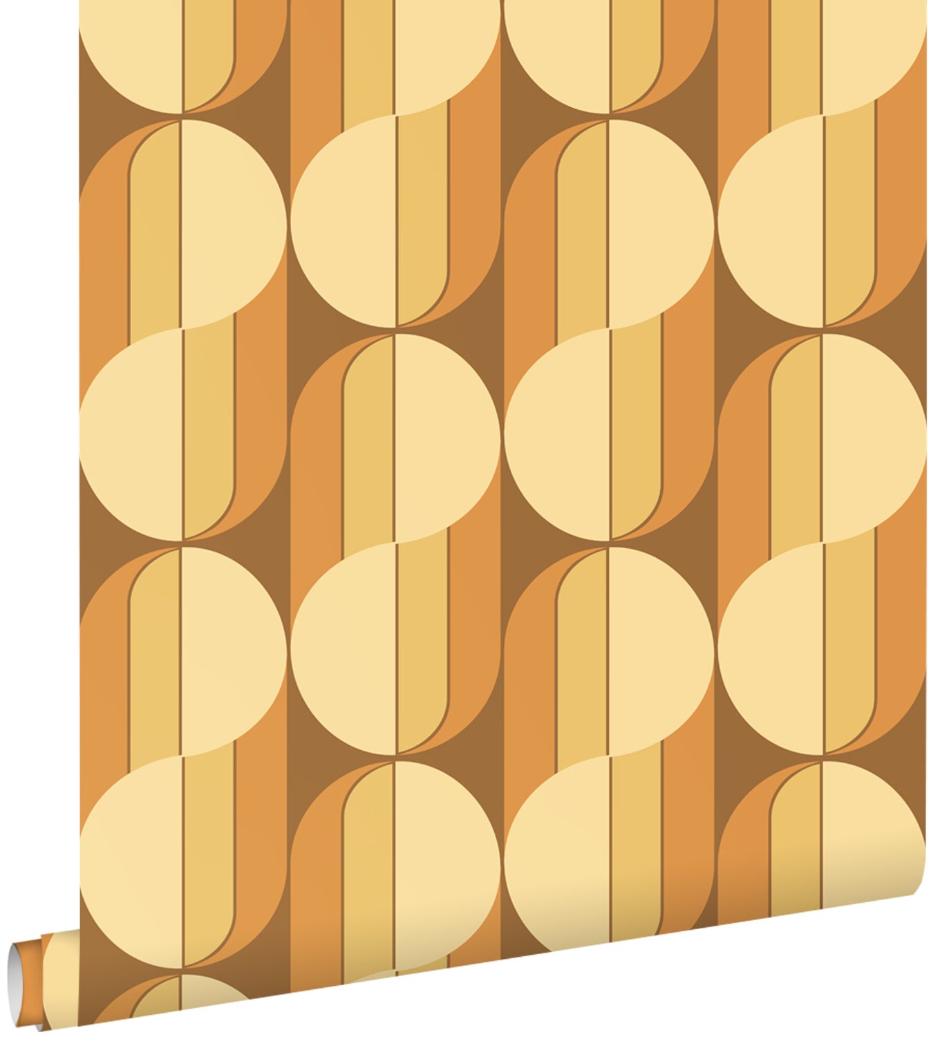 Tapeta ozdoby retro pomarańczowymIbrązowym - 50 x 900 cm - ESTAHOME