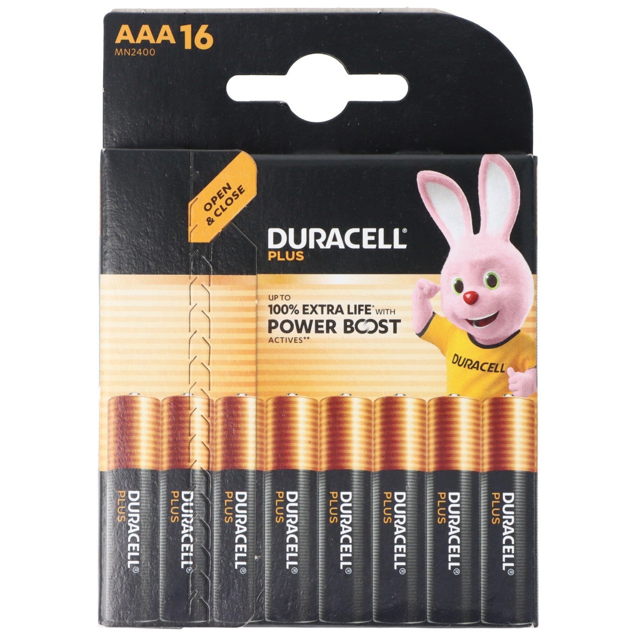 Bateria AAA Duracell Plus Power Boost 1,5 V Alkaiczna Ochrona przed wyciekami Zestaw 16