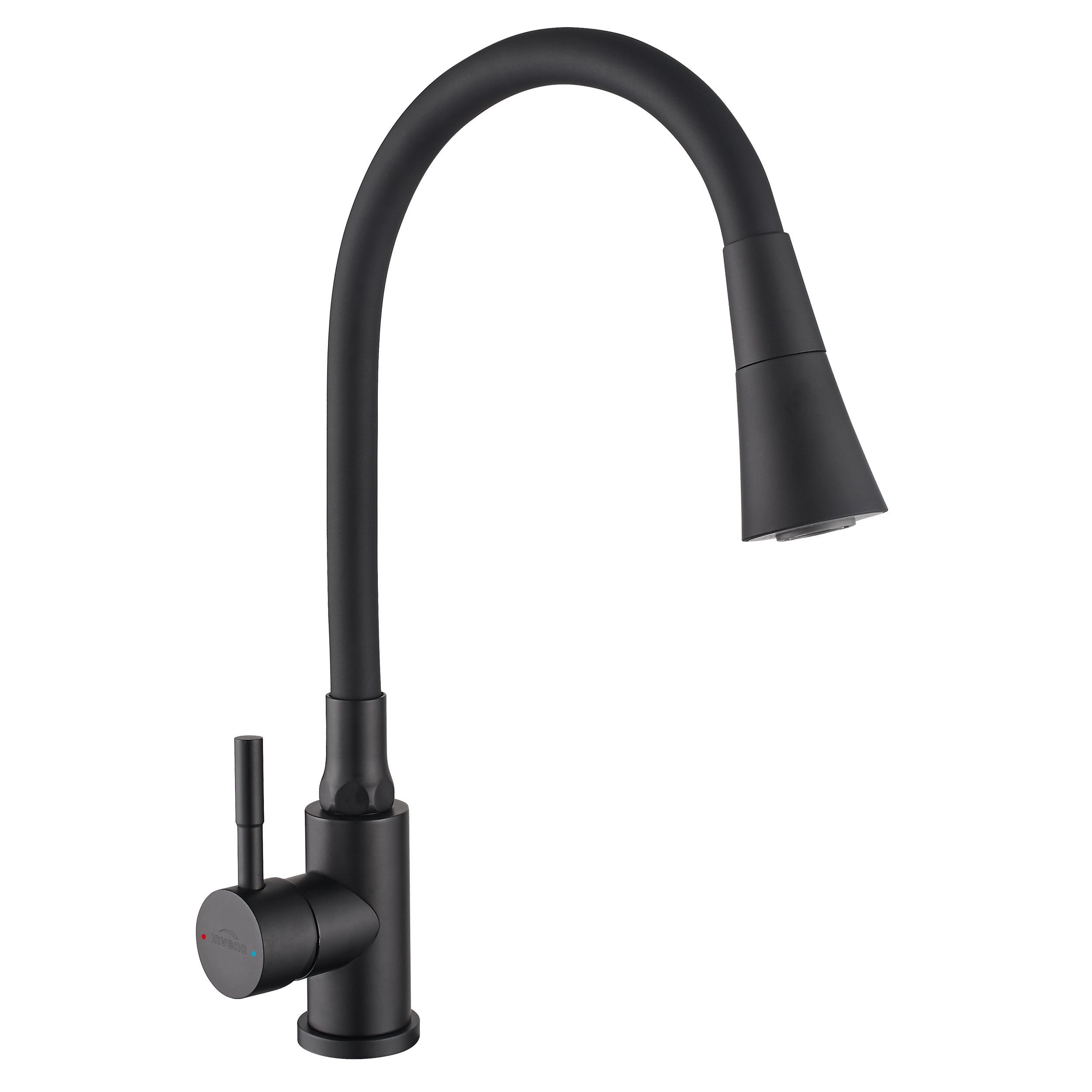 Bateria kuchenna Invena Felis z elastyczną 2f wylewką, czarny