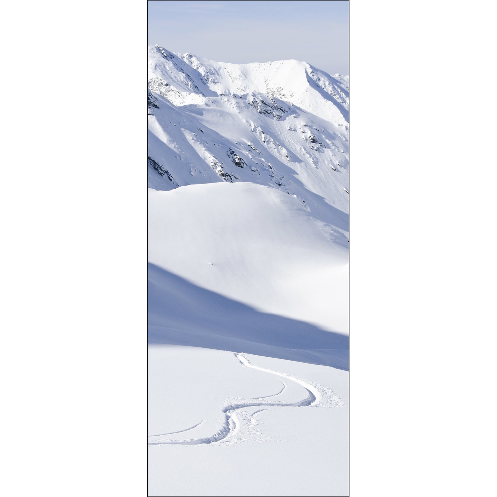 Autocollant De Porte Tulup – Femme Avec Skis – Dimensions 95x205 Cm – Neuf