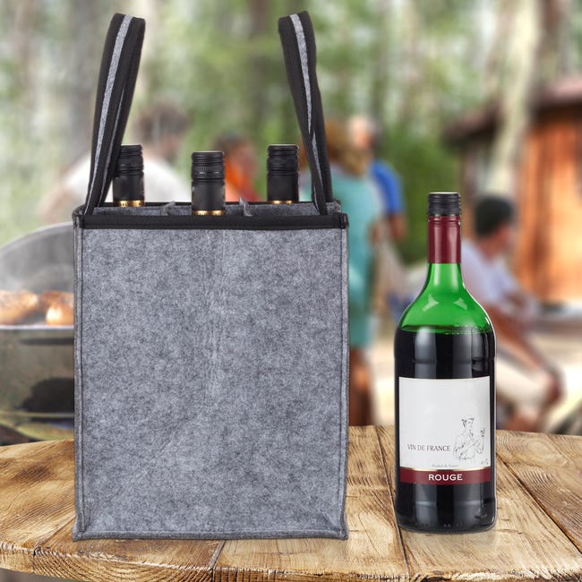 Vin Rouge Sac à Main Vin 6x Sacs à Bouteilles, Boissons, Porte