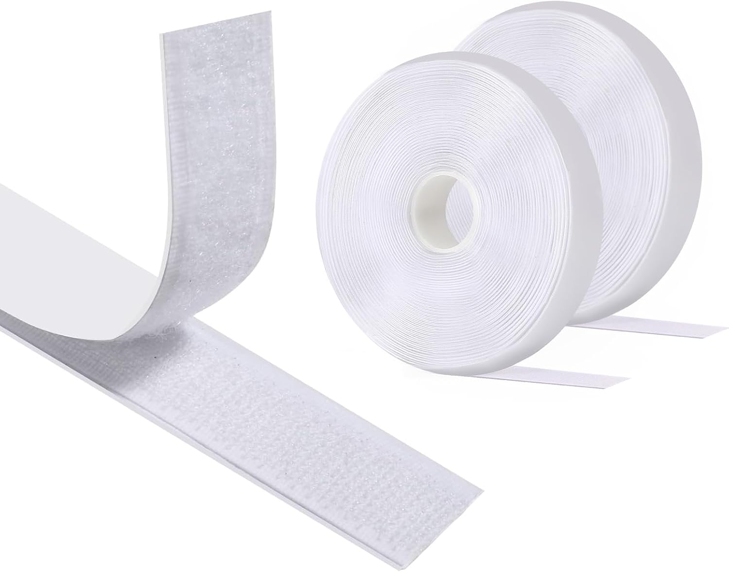 1 zestaw (38 mm * 1 m) białej, dwustronnej taśmy samoprzylepnej z rzepem, mocna, samoprzylepna taśma z rzepem do szycia