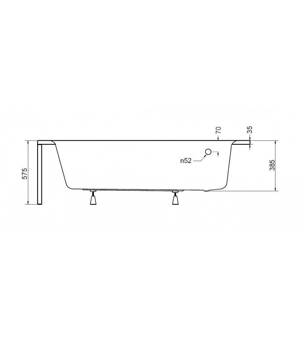Baignoire d'angle ORIEGA 140 cm Gauche avec tablier - 5