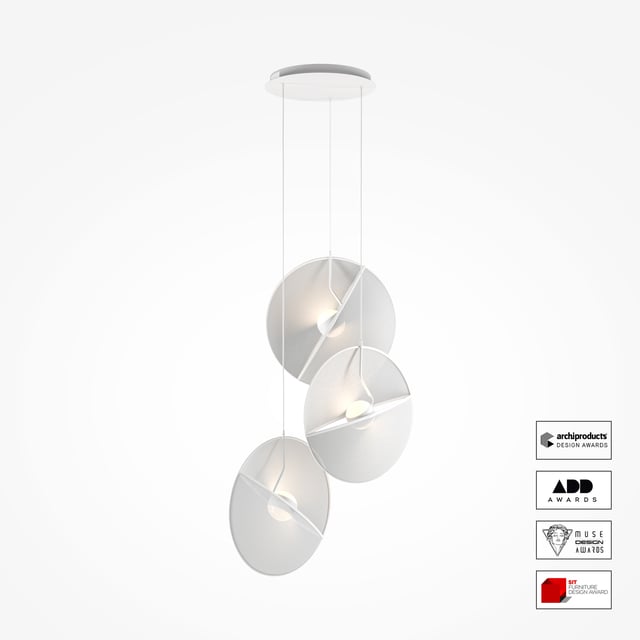Lampada a sospensione Moderna Reflex Metallo Bianco e acrilico IP 20 AC 220-240 39 W per cucina, sala, studio, camera da letto