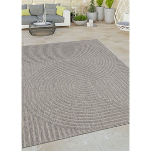 Tapis extérieur intérieur arc BODRUM 27 Gris - 120x170 cm