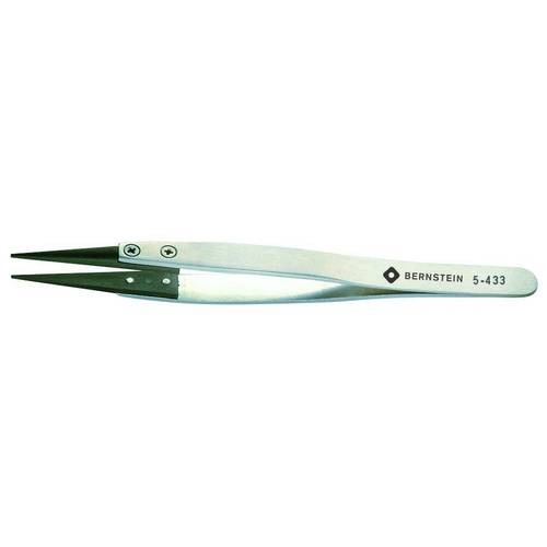 Bernstein Tools for Electronics 5-433 Pince brucelle de précision émoussée, effilée 125 mm
