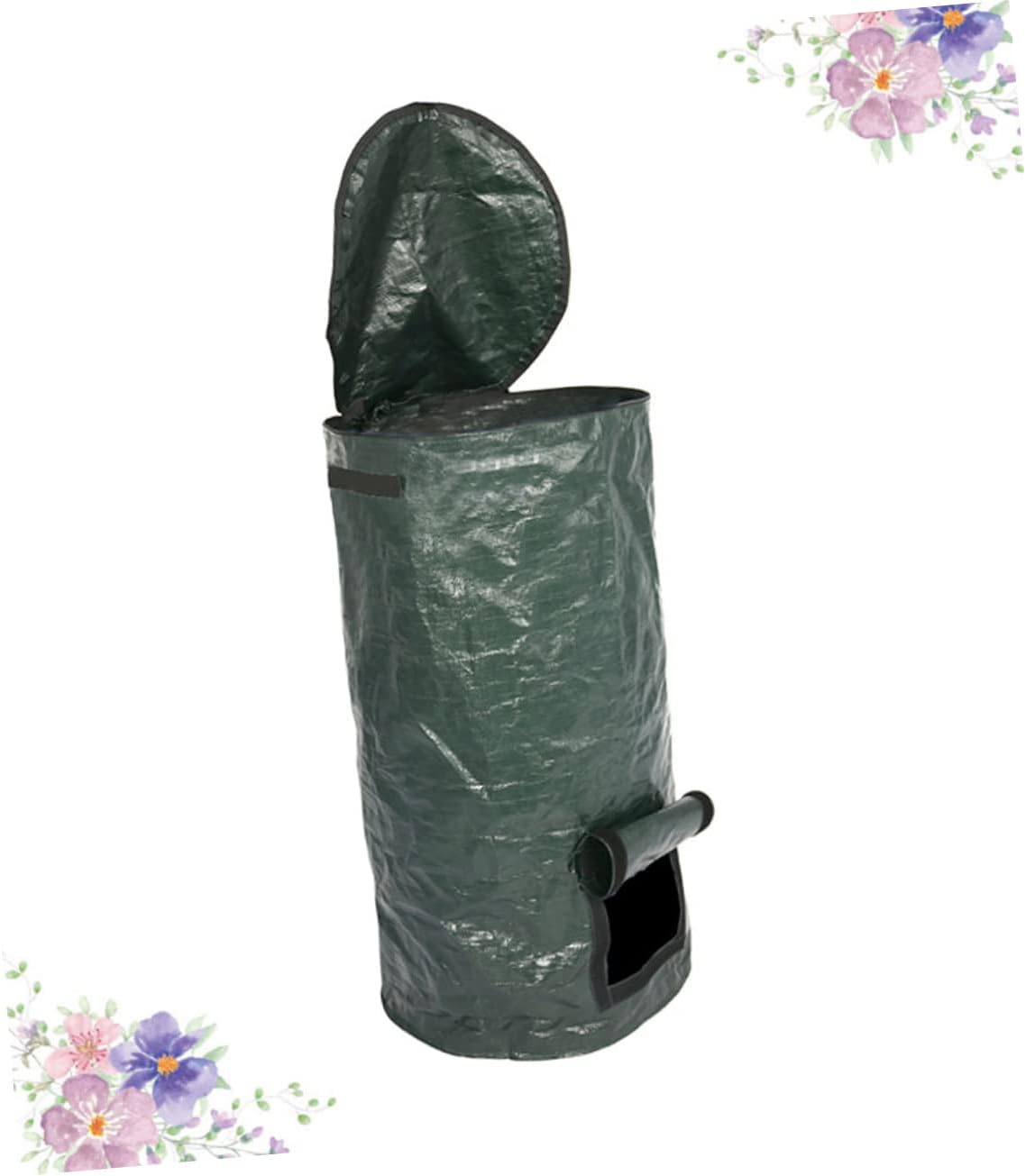 Garden Waste Bin Garden Waste Bin Funnel Sweeper Lawn Sweeper Garbage Bin Home Garden Wicker Basket Garden Basket Green YARNOW - 7