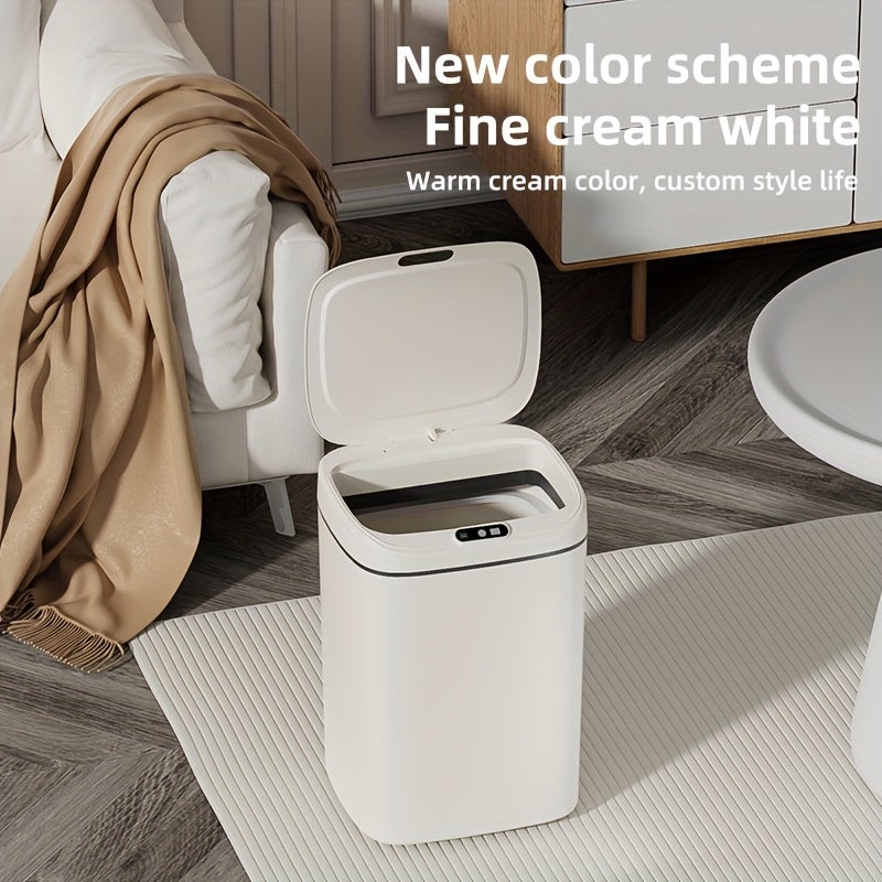 Pattumiera automatica da 14 litri, pattumiera intelligente con sensore di movimento e coperchio, adatta per casa, bagno, ufficio e cucina - 8