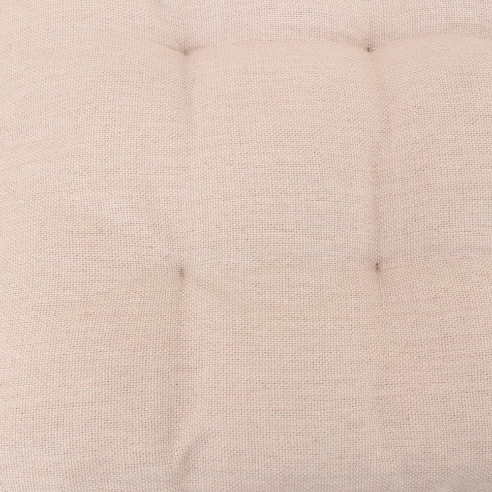 Matelas effet lin capitonné déperlant & anti-uv beige 60x120cm - Ornami - 5