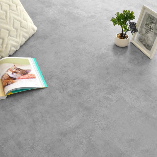 Dalle sol vinyle rigide Performance - Clic 5G - Béton marqué - Paquet de 1,49 m² - 3